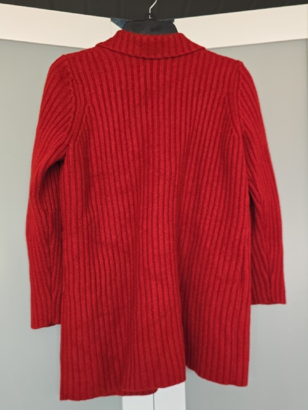 Jones New York Rust Ribbed Button-Front Cardigan - Picture 8 of 11